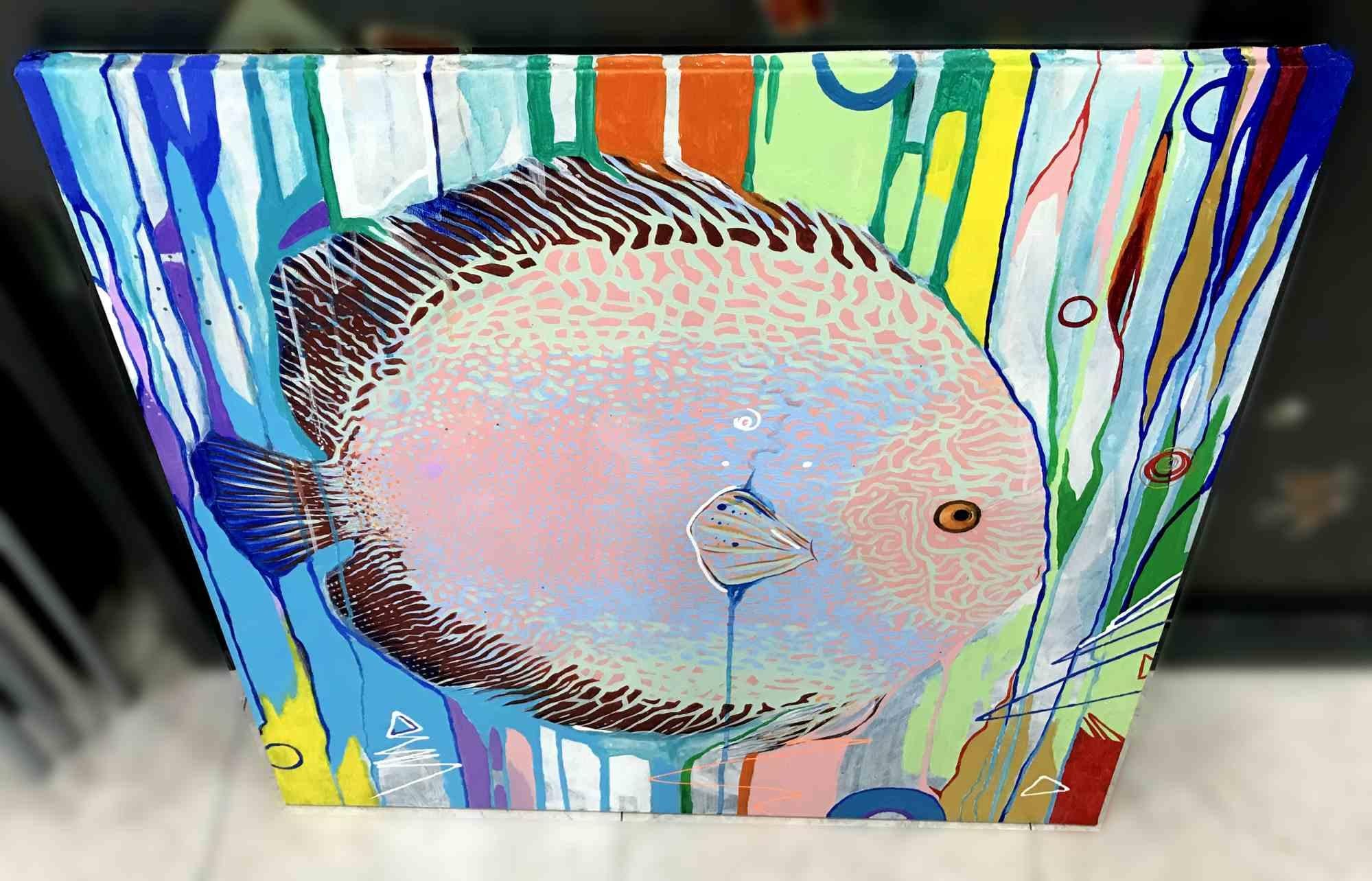Pesce - Pittura di Alessandro Filetti - 2013 in vendita 2
