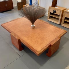 Alessandro for Baker Asian Inspired Coffee Table with Faux Parchment & Shagreen