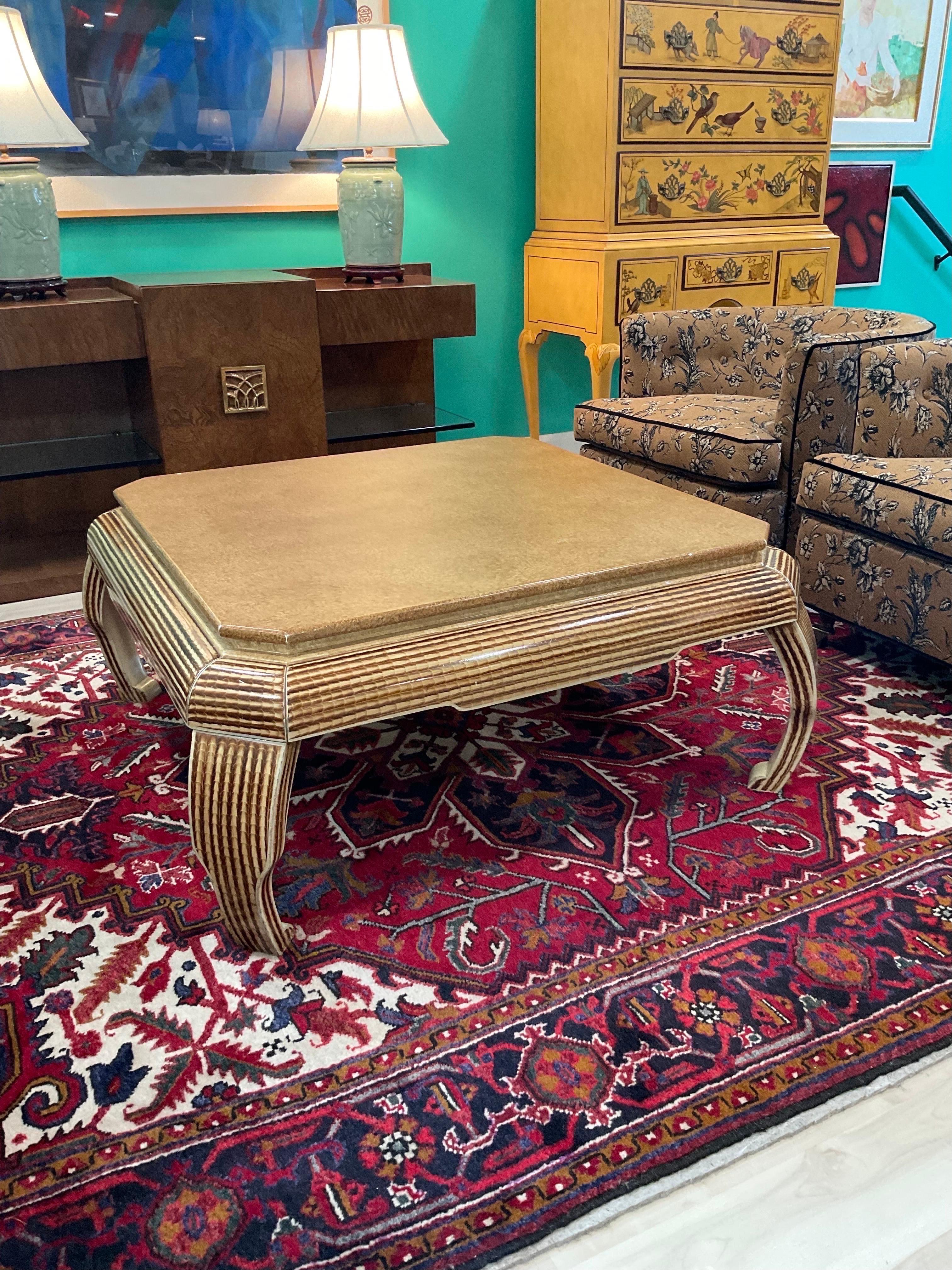 Extraordinary piece. Designed by Italian designer Alessandro for Baker Furniture, this was one of 25 designs from the Alessandro collection. 

Condition Disclosure:
Please understand nearly all of our inventory is comprised of rare to very rare