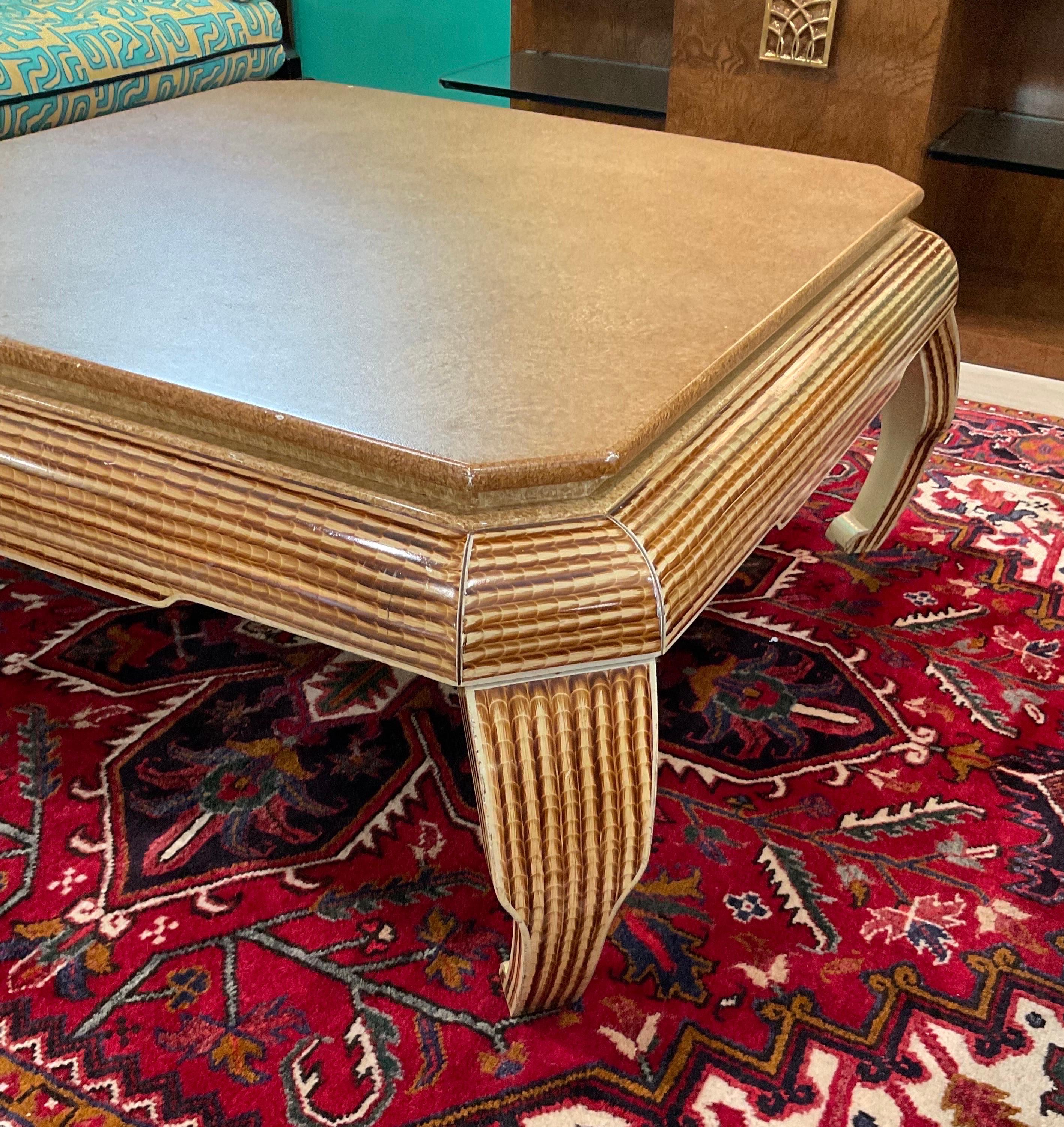 Alessandro for Baker Hand Finished Coffee Table  In Good Condition For Sale In Hartville, OH