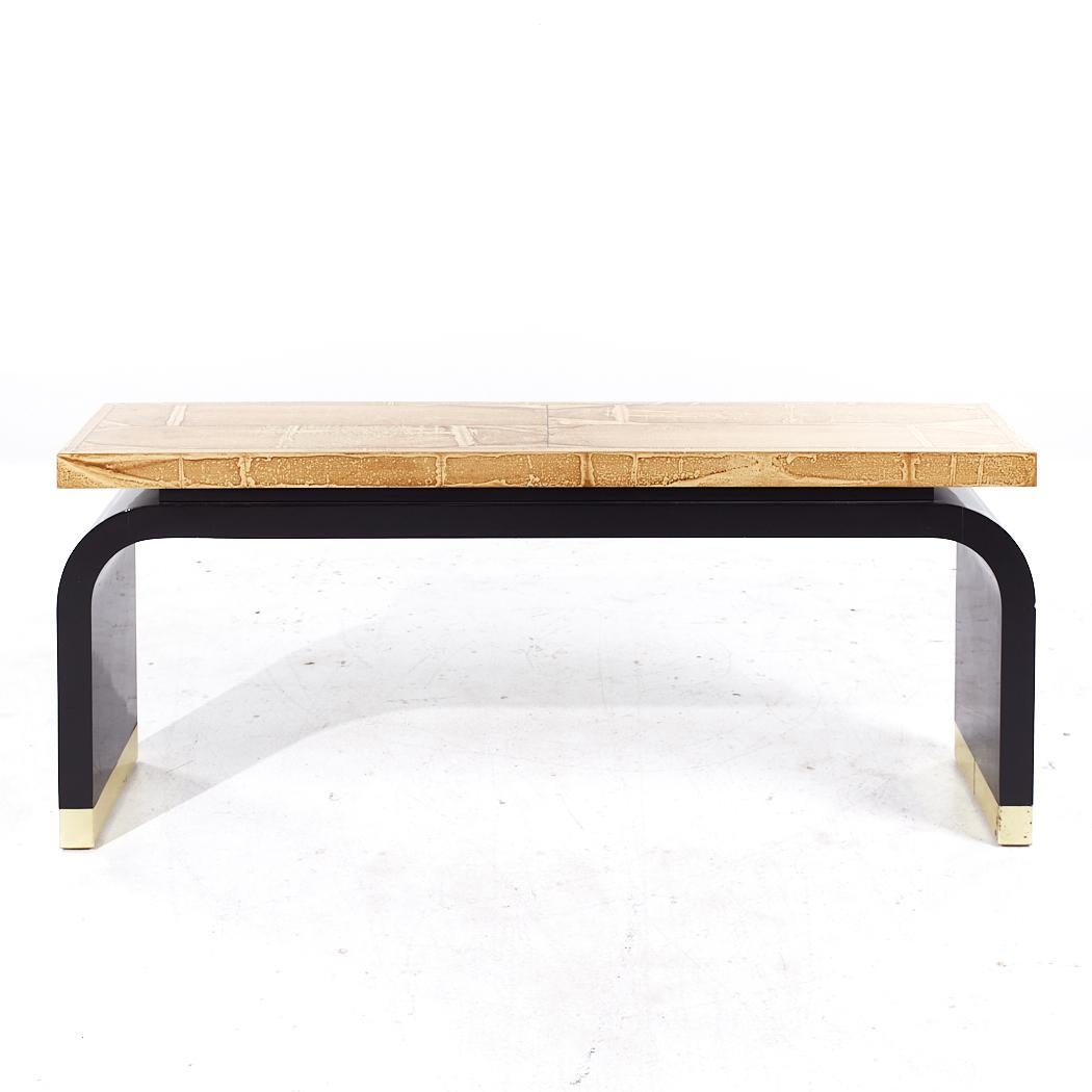 Brass Alessandro for Baker Mid Century Console Table For Sale