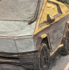 Ceramic, Wall Hanging Tile, French Cleat, Stoneware, 2D Sculpture, The Chariot