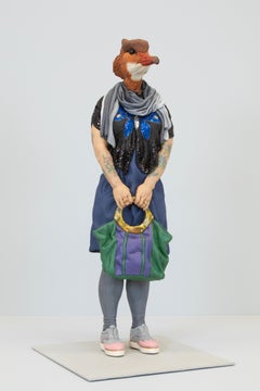 "Clouds'll Roll Away", Contemporary, Figurativ, Keramik, Skulptur, Gemischte Medien