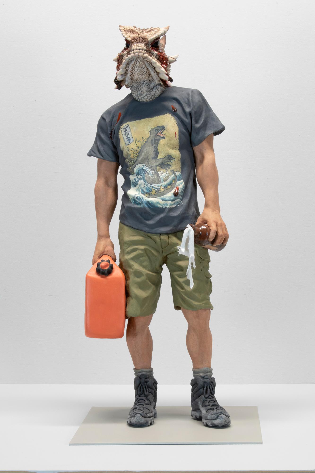 Alessandro Gallo Figurative Sculpture - "I Will Not Burn Bridges", Contemporary, Figurative, Ceramic, Sculpture
