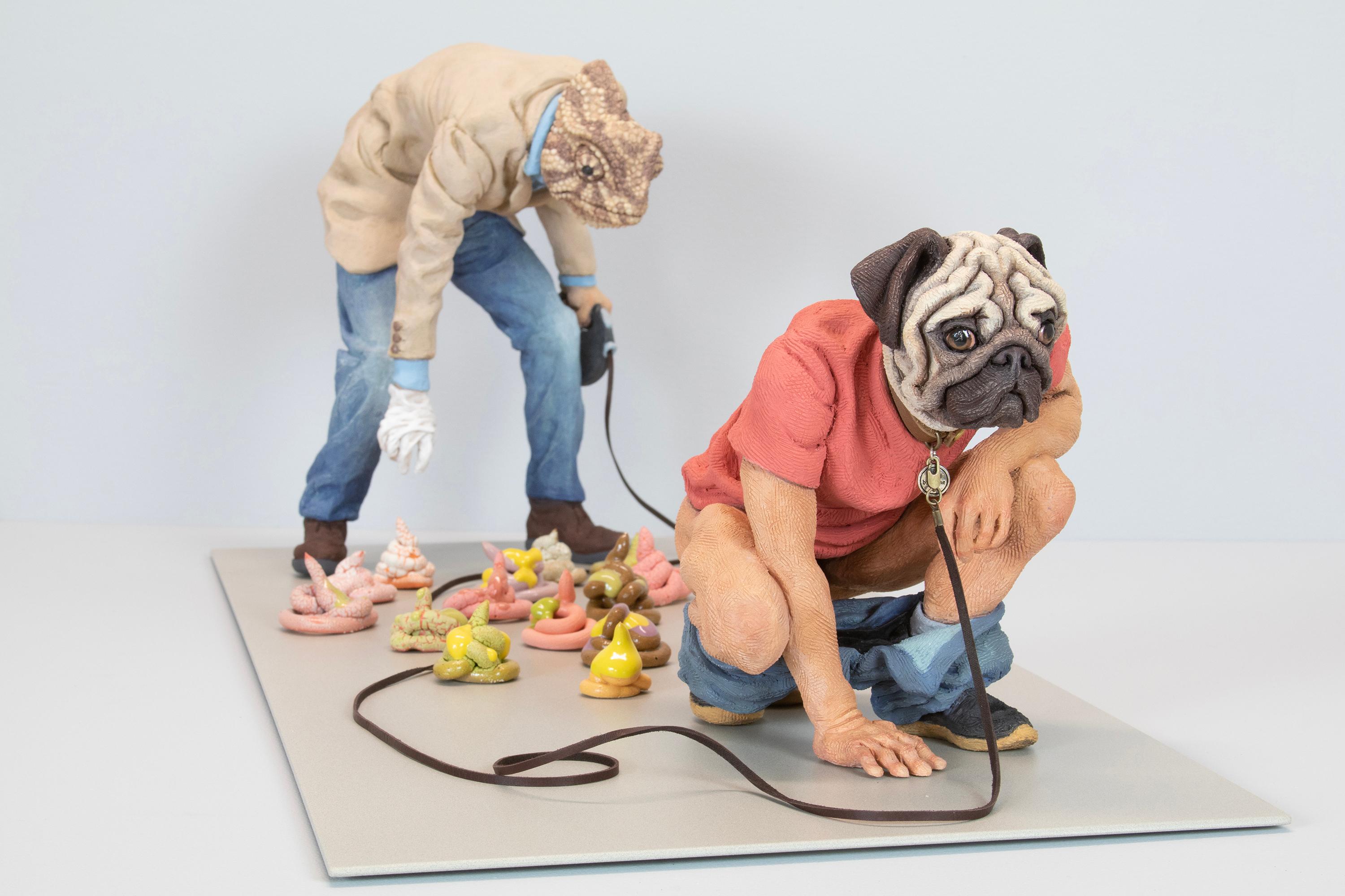 "Merda D’Artista", Contemporary, Figurative, Ceramic, Sculpture, Satire, Humor