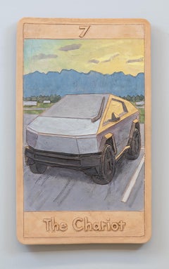 El Carro, Carta del Tarot 7, de Alessandro Gallo, 2025, Cerámica, Grapa francesa