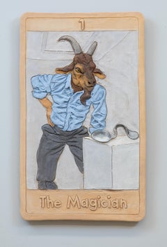 El Mago, Carta del Tarot 1, de Alessandro Gallo, 2025, Cerámica, Se cuelga con cornamusa