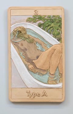Tipo A, Carta del Tarot 3, de Alessandro Gallo, 2025, Cerámica, Se cuelga de la cornamusa