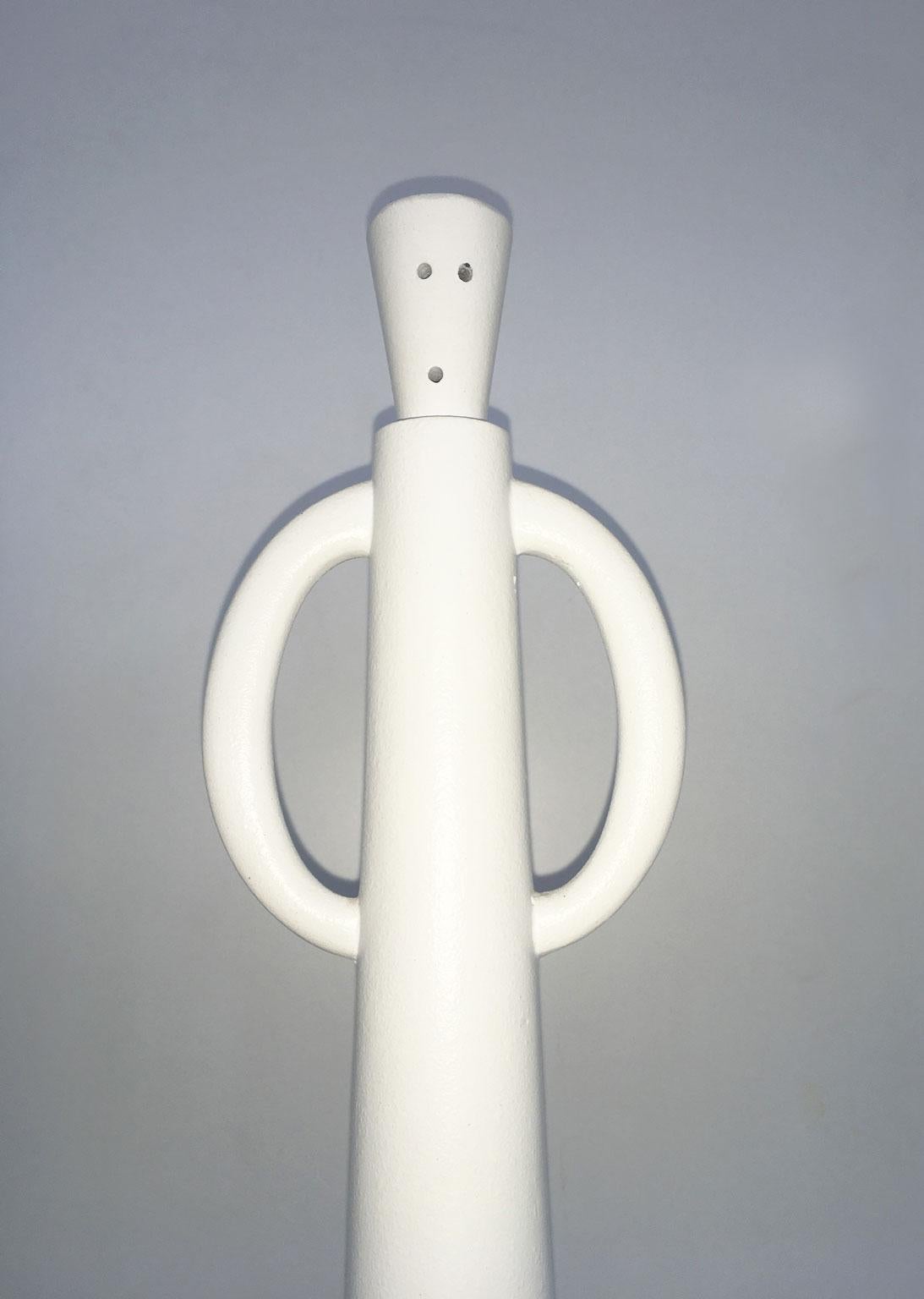 1980 Italy Post-Modern Abstract Sculpture Alessandro Guerriero Goodluck White For Sale 1