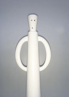 1980 Italy Post-Modern Abstract Sculpture Alessandro Guerriero Goodluck White