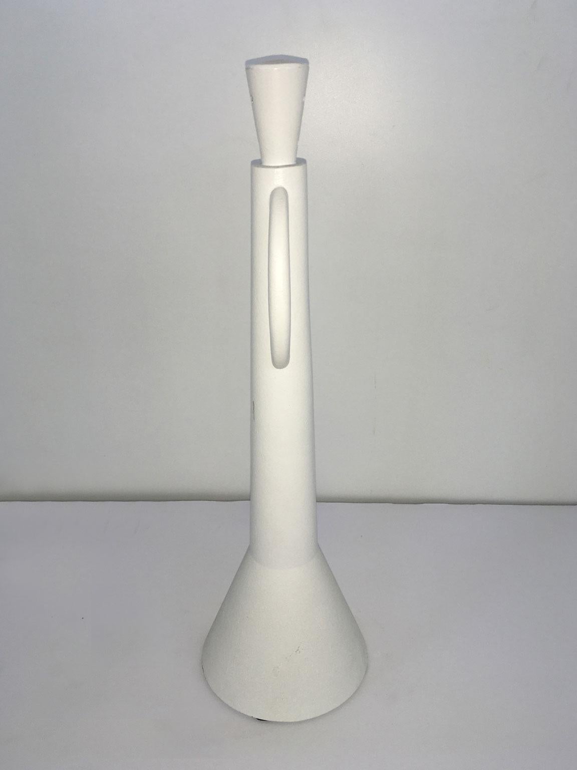 1980 Italy Post-Modern Abstract Sculpture Alessandro Guerriero Goodluck White For Sale 4