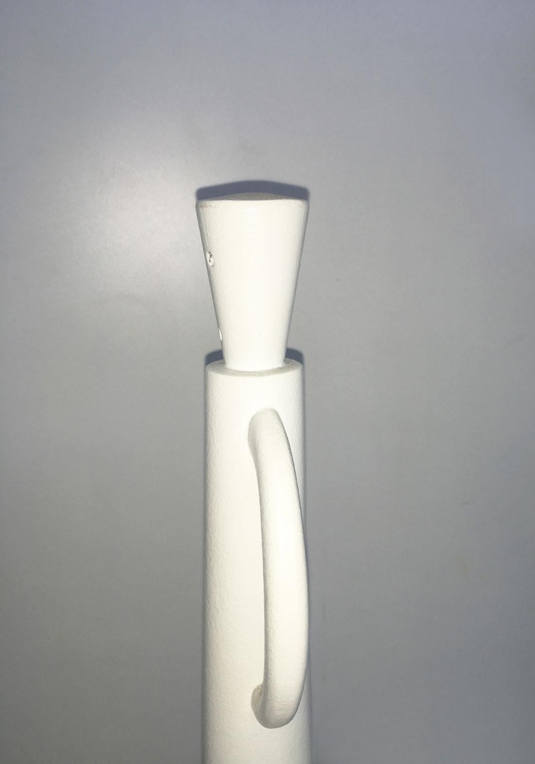 1980 Italy Post-Modern Abstract Sculpture Alessandro Guerriero Goodluck White For Sale 6