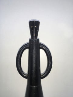 1980 Italy Post-Modern Alessandro Guerriero Abstract Sculpture Goodluck Black