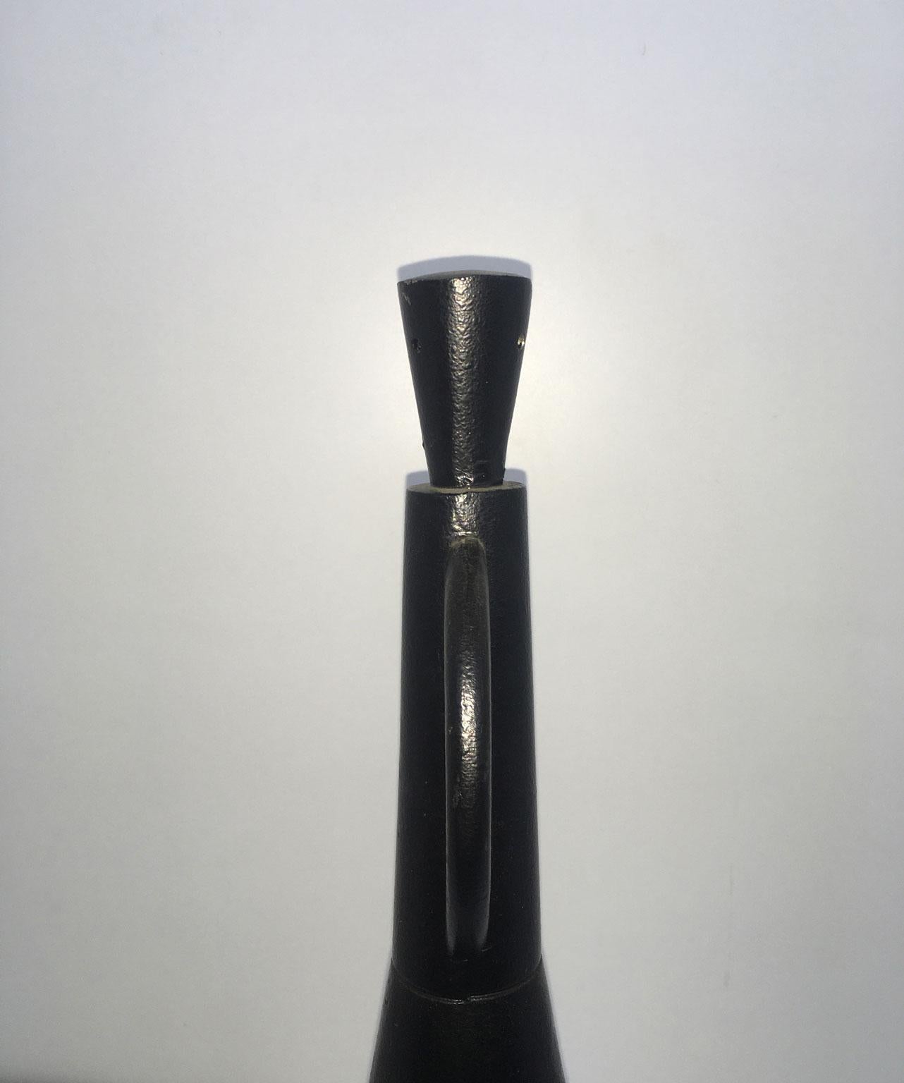 1980 Italy Post-Modern Alessandro Guerriero Abstract Sculpture Goodluck Black For Sale 6