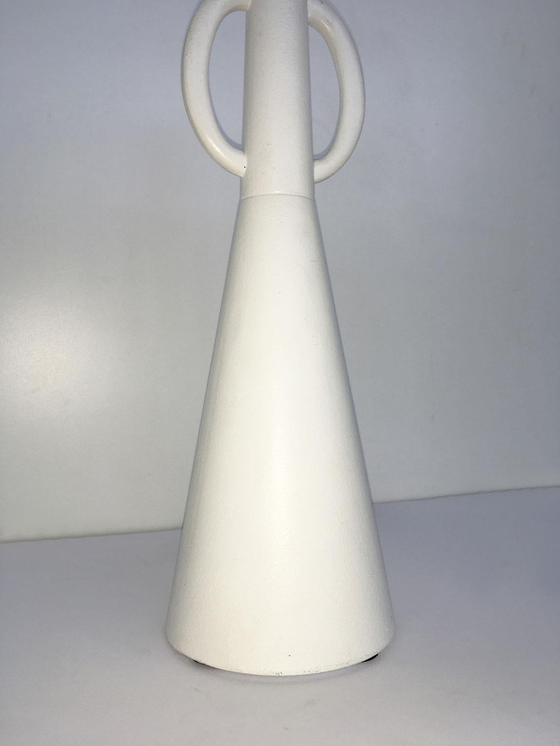 1980 Italy Post-Modern Alessandro Guerriero Abstract Sculpture Goodluck White For Sale 4
