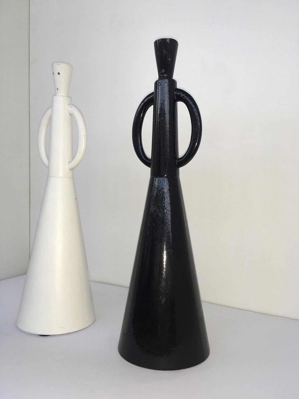 Paire de sculptures abstraites italiennes post-modernes Portabuono d'Alessandro Guerriero, 1980 en vente 9
