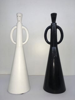 1980 Italy Post-Modern Alessandro Guerriero Pair Abstract Sculpture Portabuono