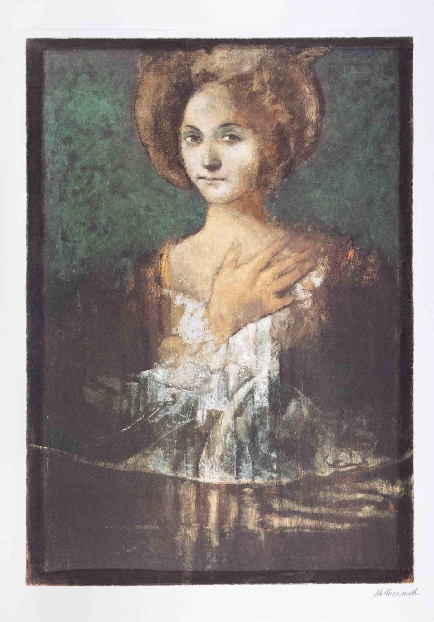 Renaissance Woman - Lithograph by Alessandro Kokocinski - 1990s For Sale 1