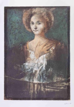 Mujer renacentista - Litografía de Alessandro Kokocinski - Años 90