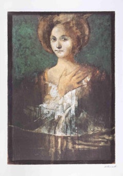 Alessandro Kokocinski - Donna rinascimentale - Litografia di Alessandro Kokocinski - Anni '90 Donna rinascimentale - Litografia di Alessandro Kokocinski - Anni '90