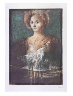 Mujer renacentista - Litografía de Alessandro Kokocinski - Años 90