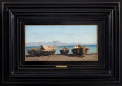 Boats on the shore, Naples 1868