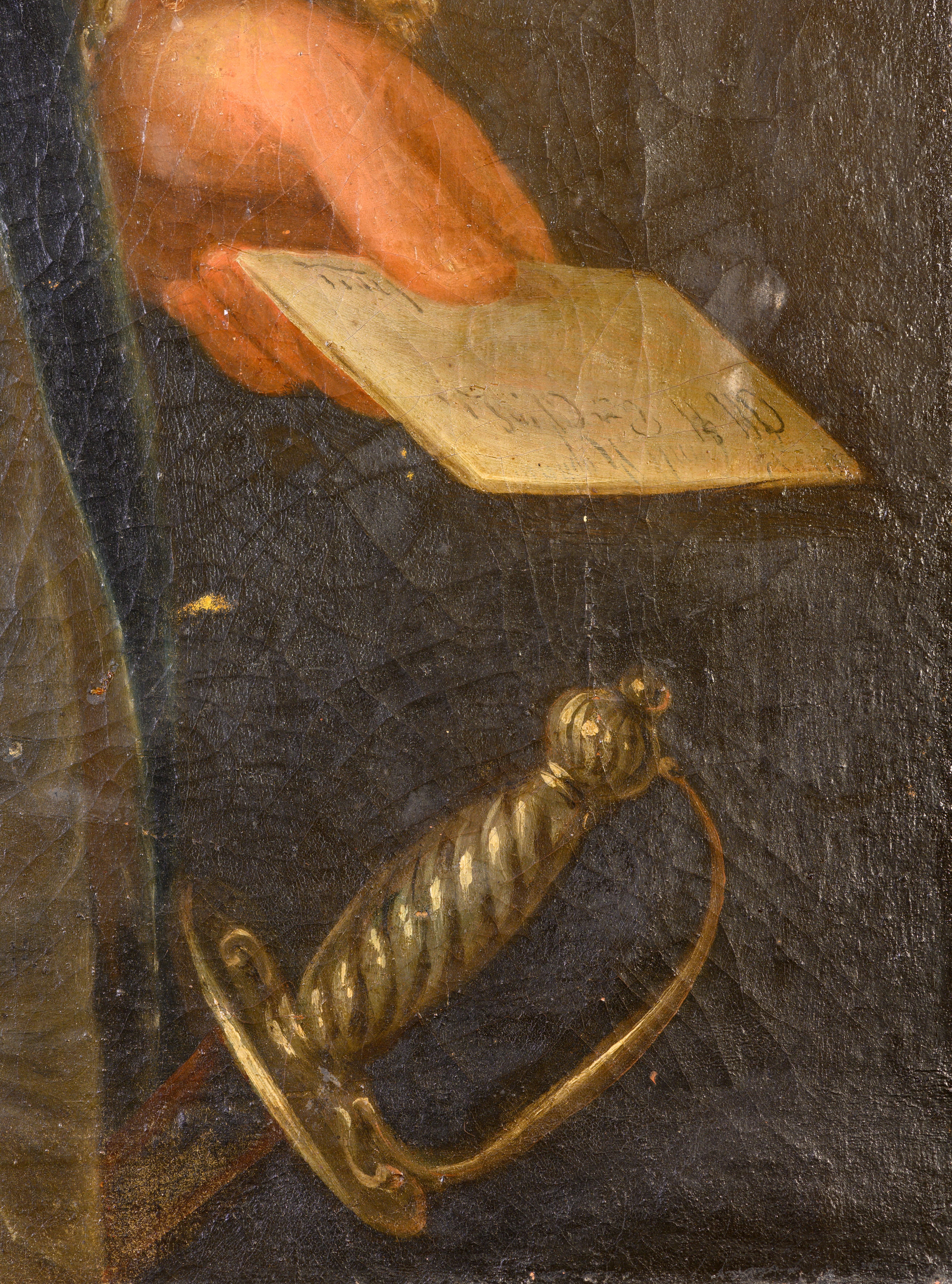 Attributed to, Alessandro Longhi 1733-1813,  was a prominent Venetian portrait painter, printmaker, and biographer. The son of the famous genre painter Pietro Longhi, he is known for his detailed oil portraits of the Venetian aristocracy and his