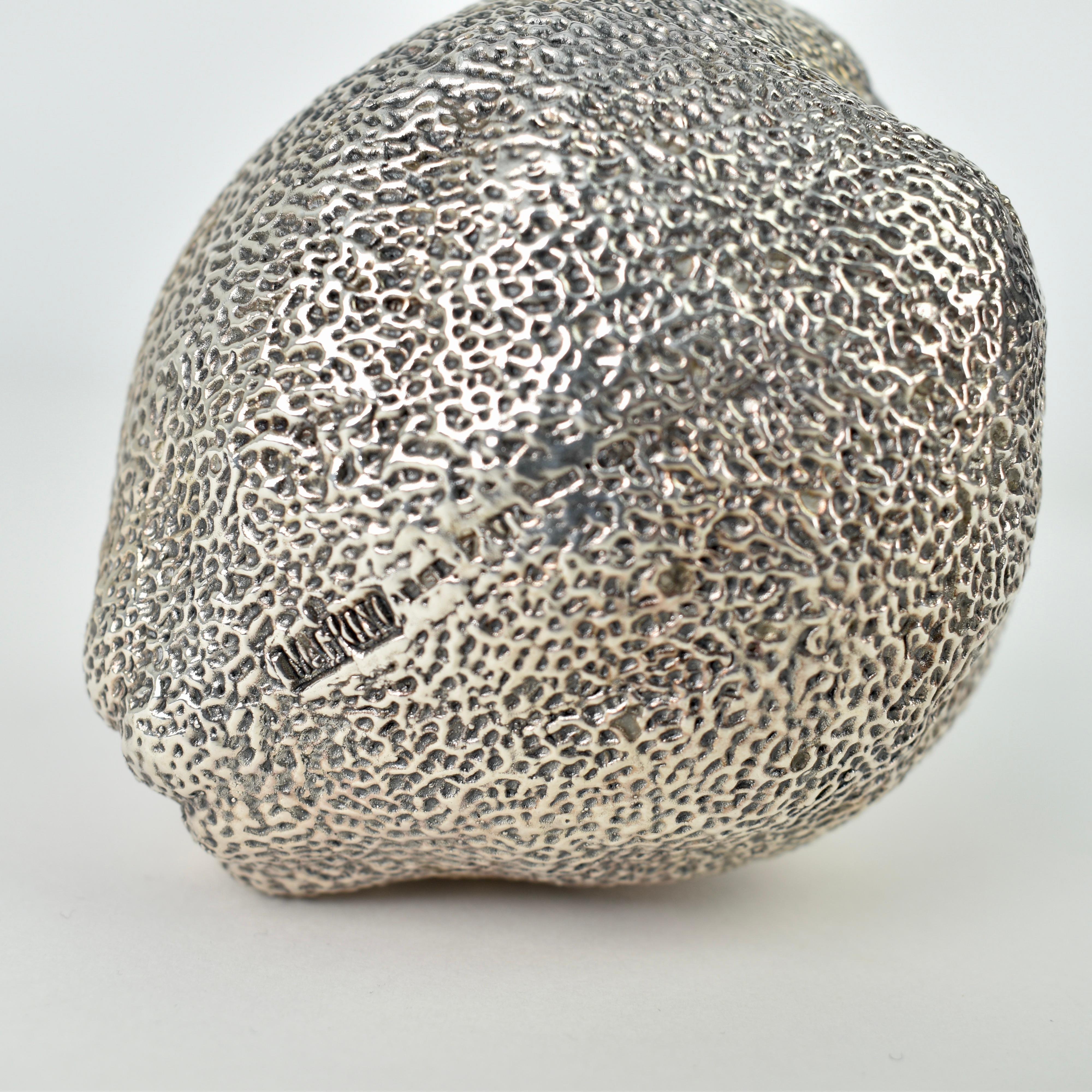 Alessandro Magrino Handmade Sterling Silver Filled Fruits, 1980s For Sale 4