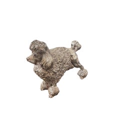 Alessandro Magrino Poodle Figurine, Sterling Silver, Italy, 1990