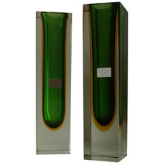 Alessandro Mandruzzato for Murano, Pair of Vases, 1970s