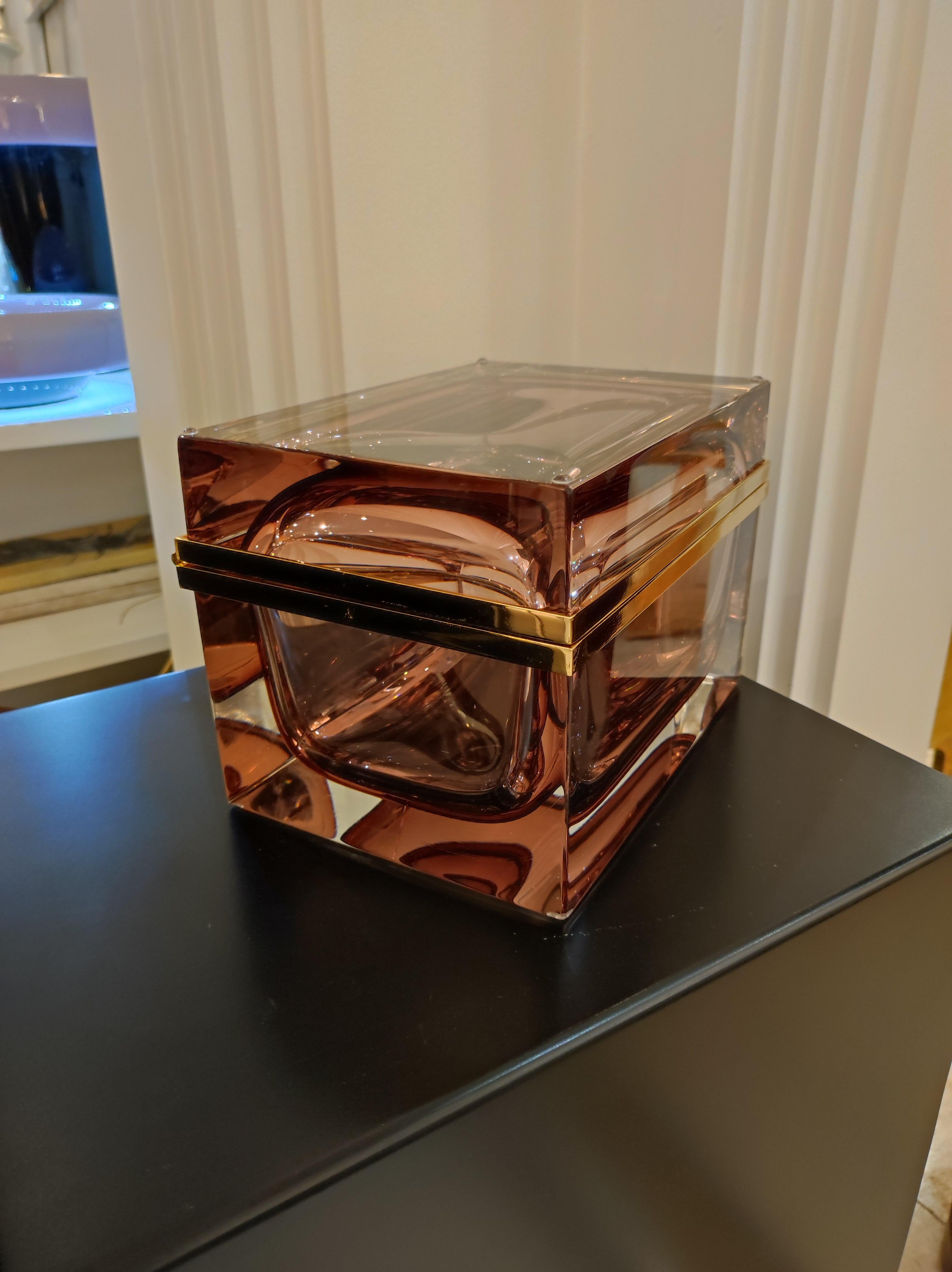 Italian Alessandro Mandruzzato, Murano Glass Box