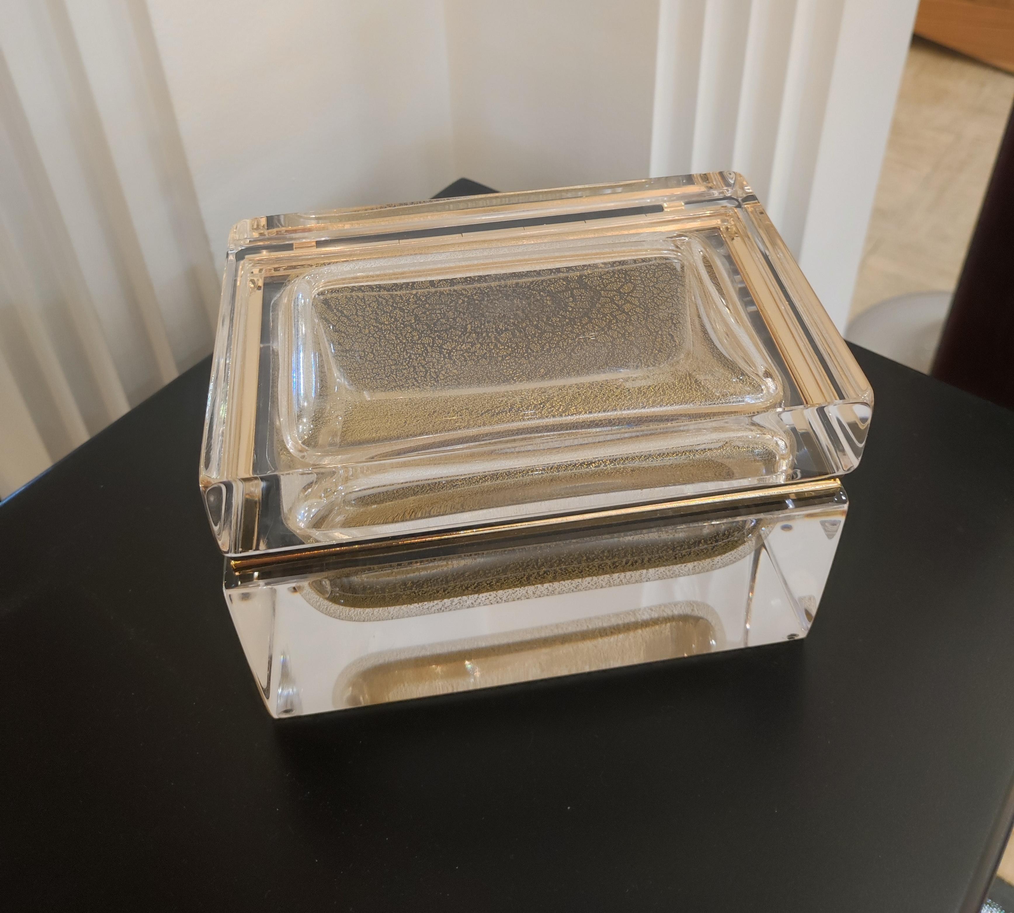 Contemporary Alessandro Mandruzzato, Murano Glass Box For Sale