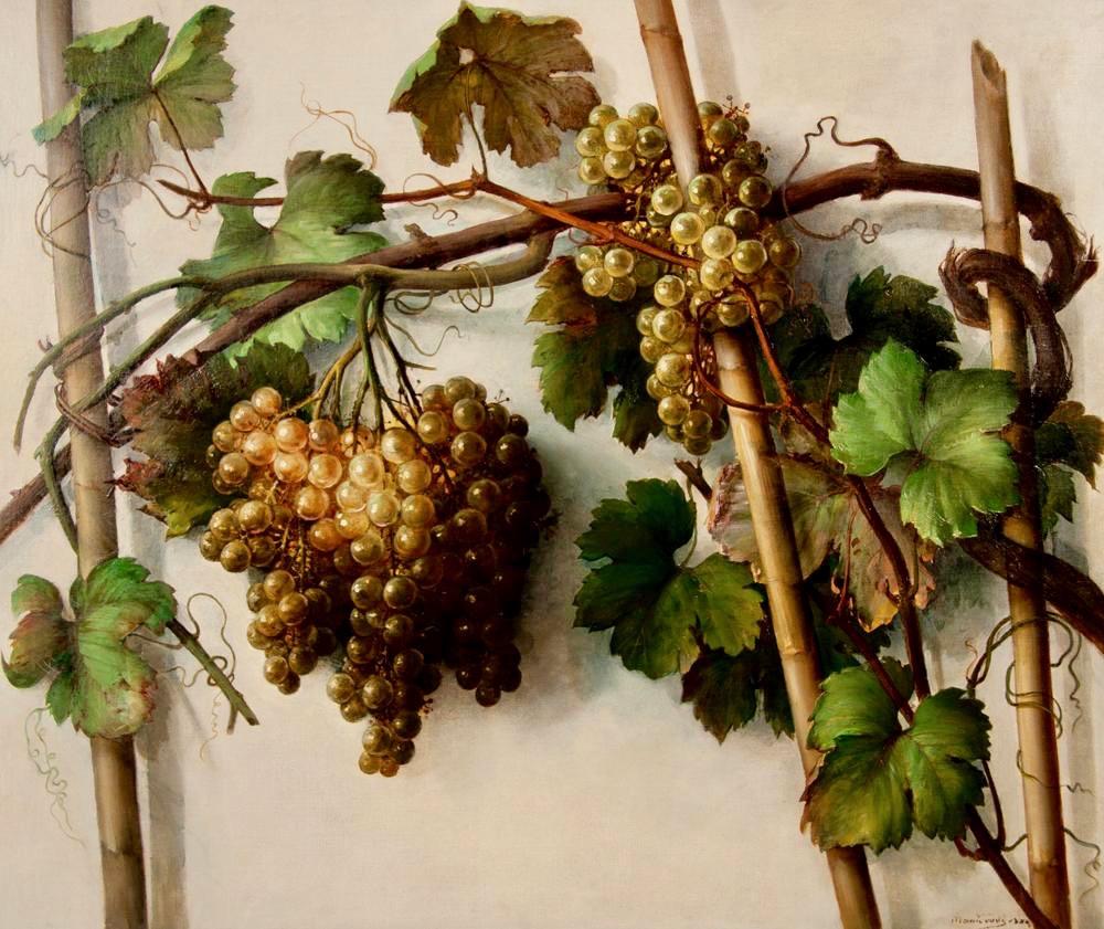 Italian Alessandro Mantovani 'Ferrara 1814-Roma 1892' Red Grapes-White Grapes For Sale
