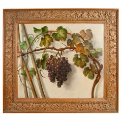 Antique Alessandro Mantovani 'Ferrara 1814-Roma 1892' Red Grapes-White Grapes