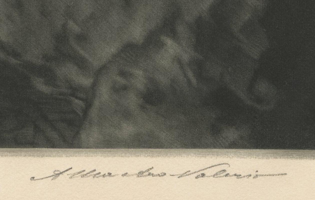 Morgenzeitung
Mezzotinto, 1941
Signiert mit Bleistift unten rechts
Herausgeber: 32. Präsentationsdruck der Chicago Society of Etchers
Auflage: 350
Illustriert in GREAT AMERICAN PRINTS 1900-1950 von Norman und June Kraeft
Referenz: Alte Druckerei Nr.