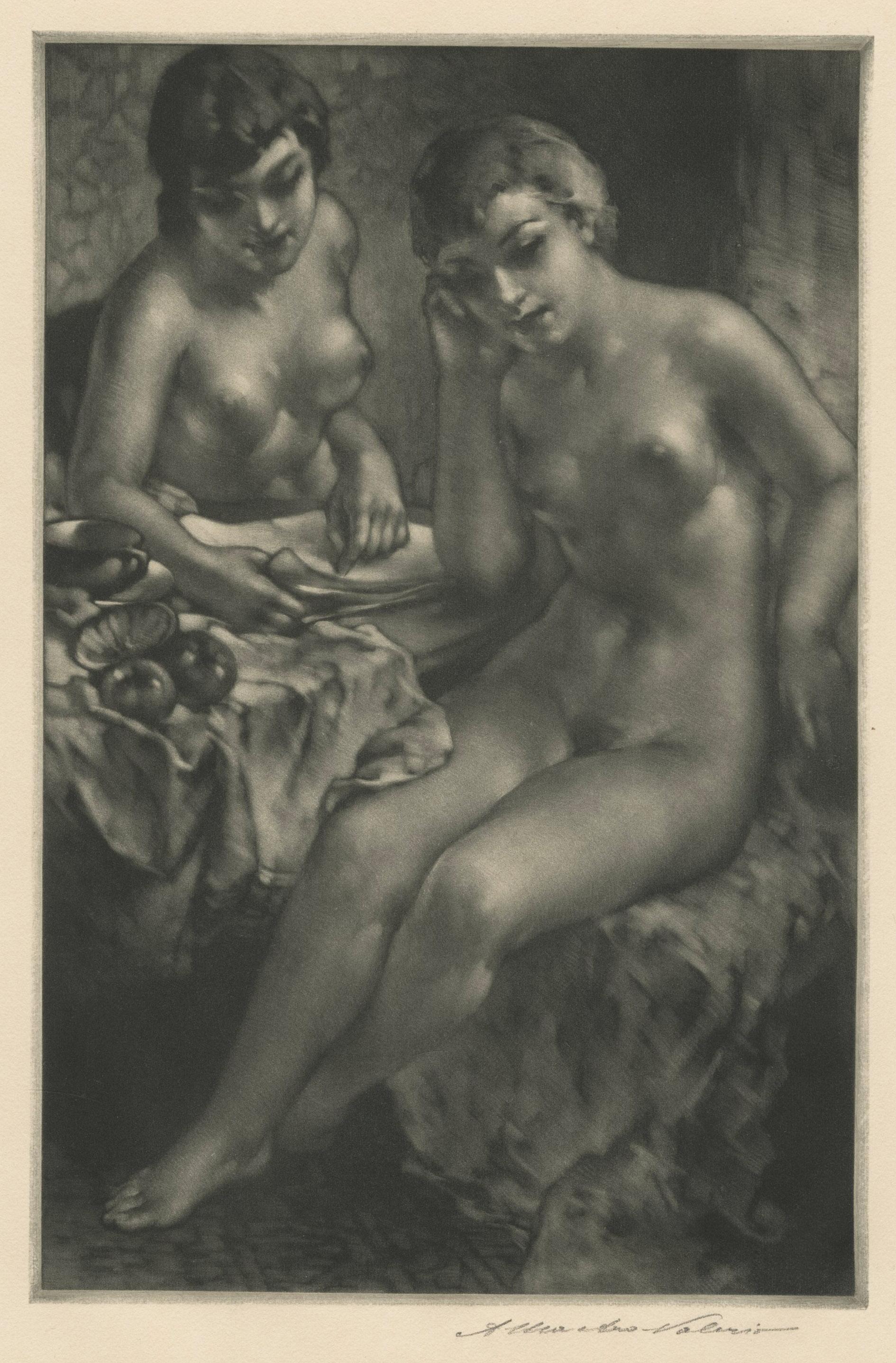 Alessandro Mastro-Valerio Nude Print – Morgenzeitung
