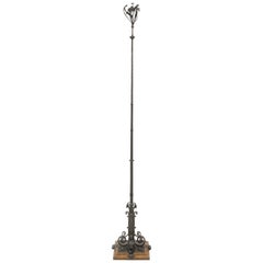 Alessandro Mazzucotelli, Flower Sculpture in Cast Iron and Wood, circa 1900