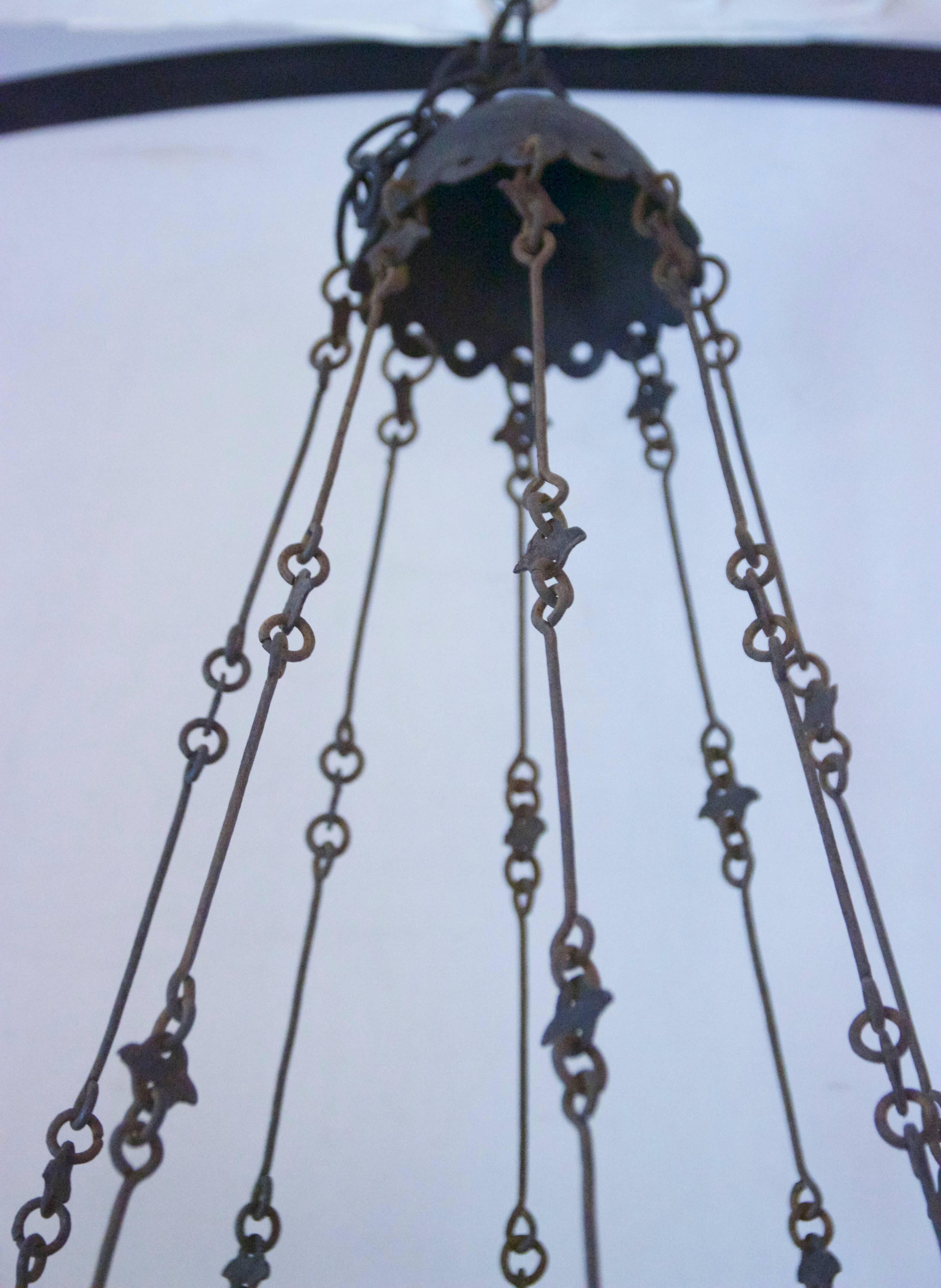 Early 20th Century Alessandro Mazzucotelli Luster, Iron, Signed, circa 1900, Italy For Sale
