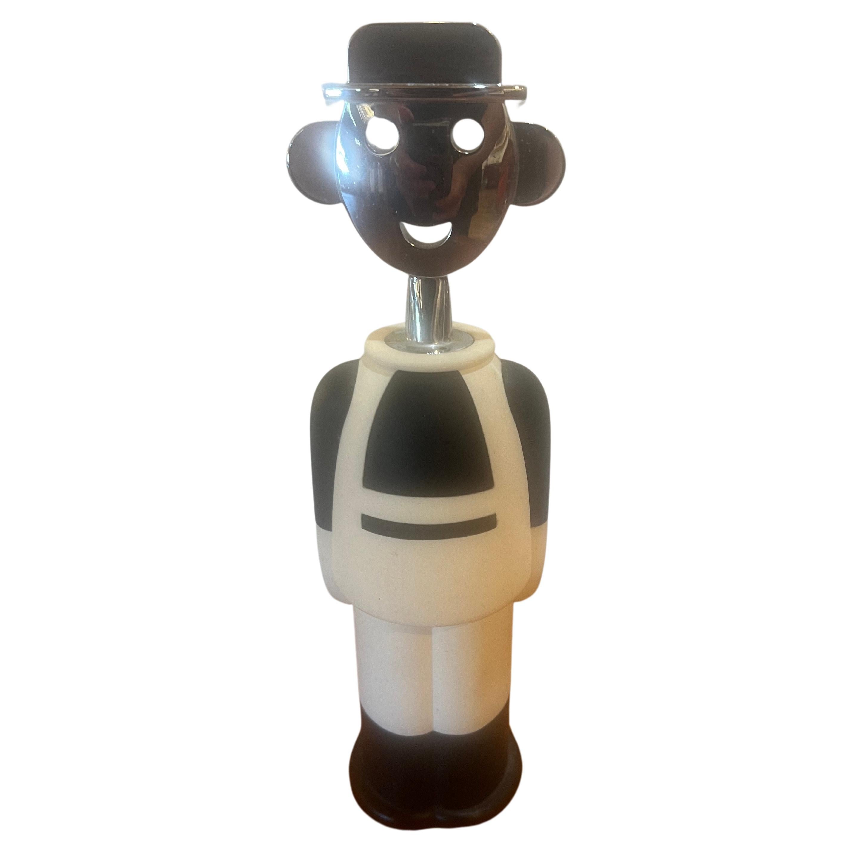 Apribottiglie postmoderno da collezione di Alessandro Mendini firmato e numerato da Alessi