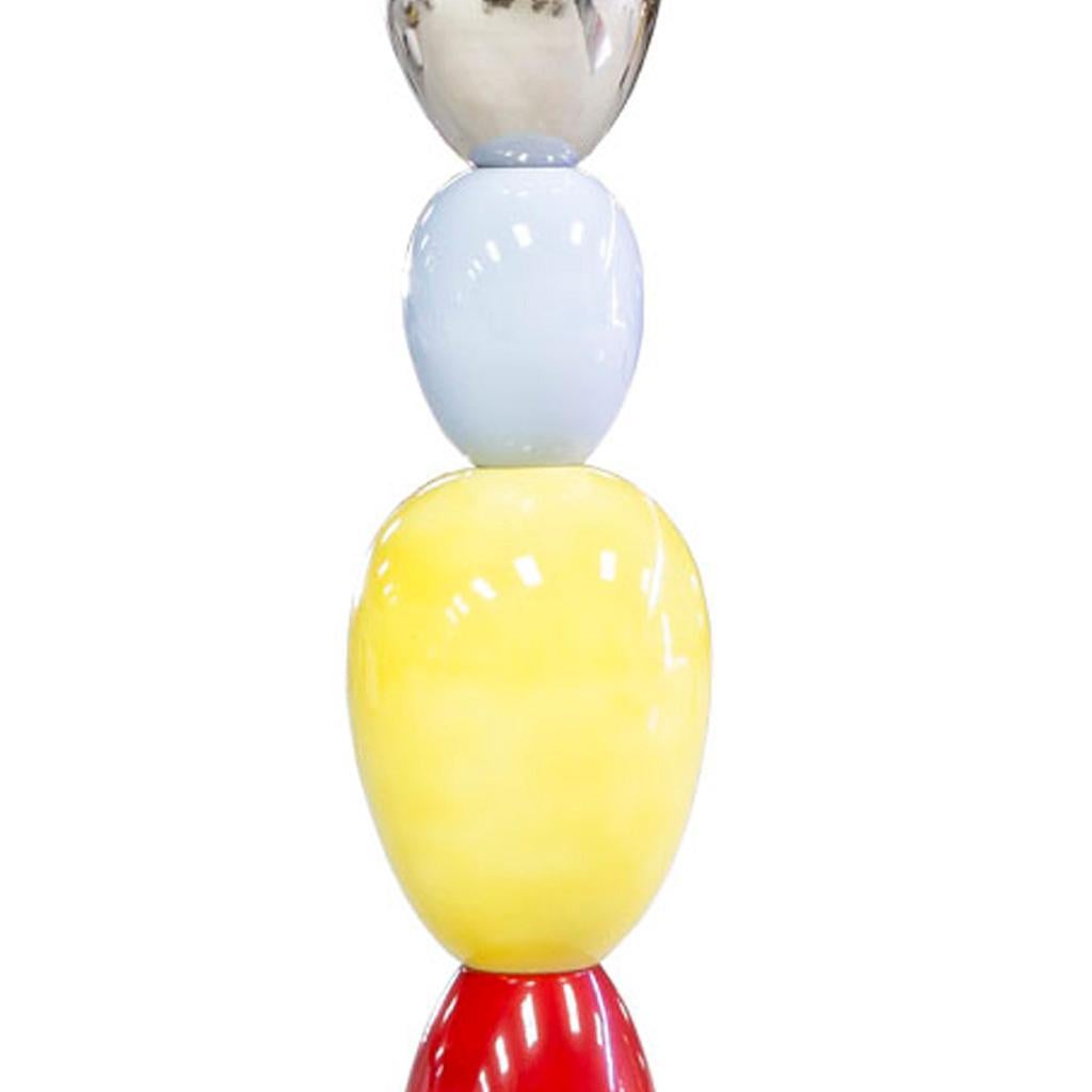 Ceramic TOTEM designed by Alessandro Mendini (1931-2019) and edited by Superego. Composed by four corps made of glazed colored ceramic. Italy, 2008.

Alessandro Mendini (born August 16, 1931, Milan—died February 18, 2019, Milan) was an Italian