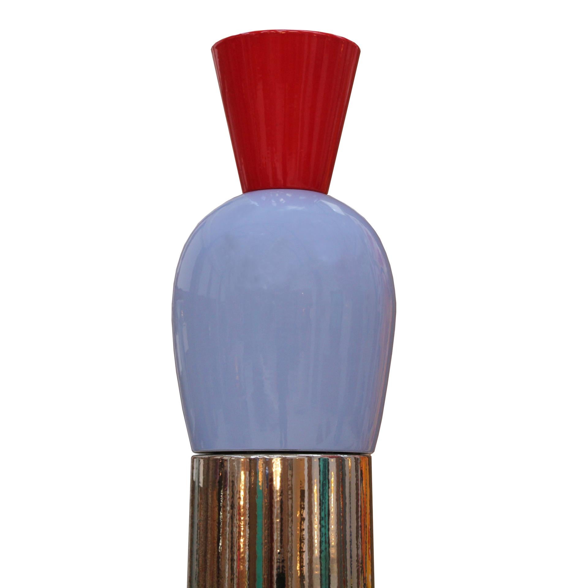 Alessandro Mendini Contemporary Modern Colored Ceramic Italian TOTEM In Good Condition For Sale In Ibiza, Spain