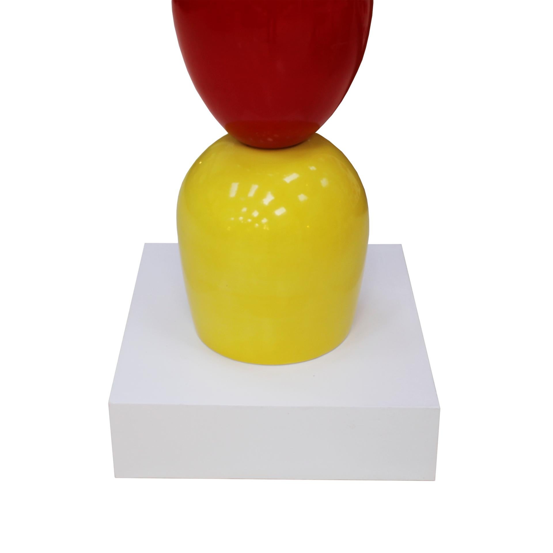 Alessandro Mendini Contemporary Modern Colored Ceramic Italian TOTEM For Sale 2