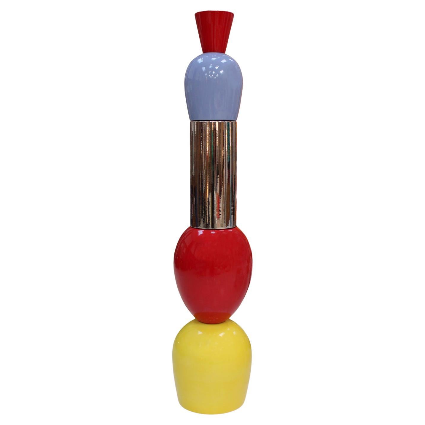 Alessandro Mendini Ceramica colorata contemporanea e moderna TOTEM italiano