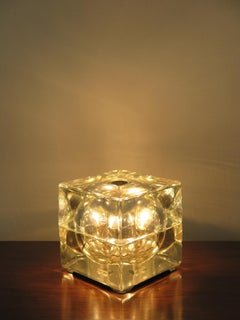 Alessandro Mendini "Cubosfera" Table en verre Lamo pour Fidenza Vetraria, Italie 1960