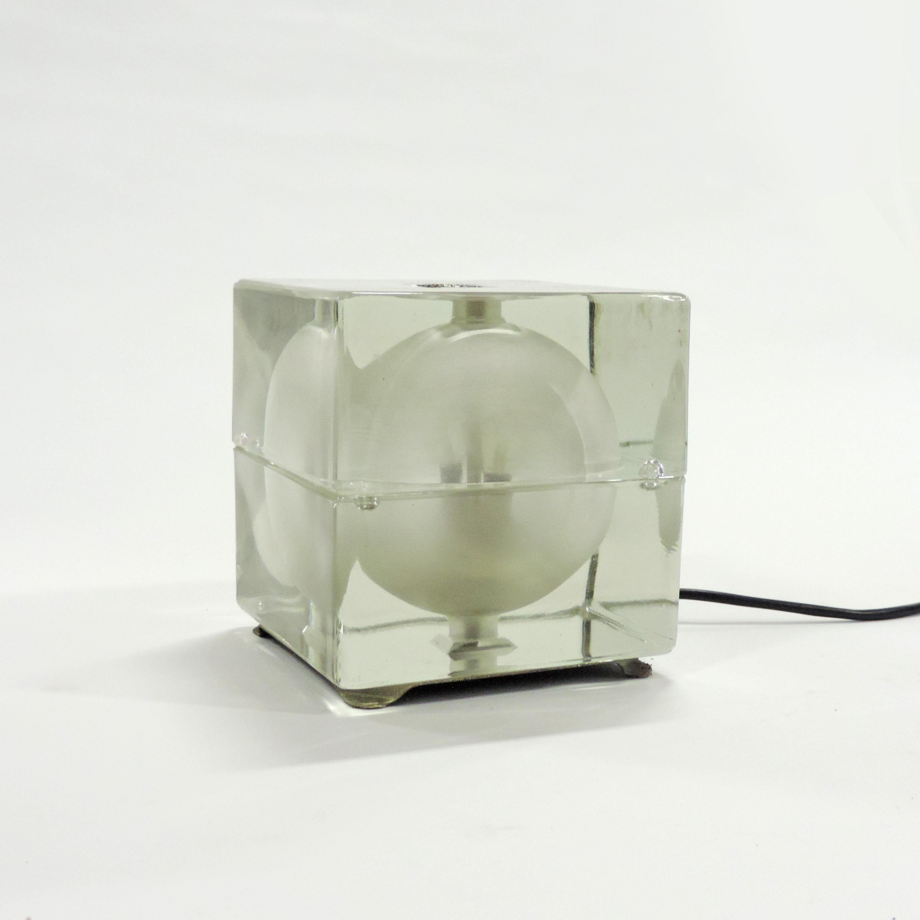 Mid-Century Modern Alessandro Mendini Cubosfera Table Lamp, Italy, 1960s For Sale