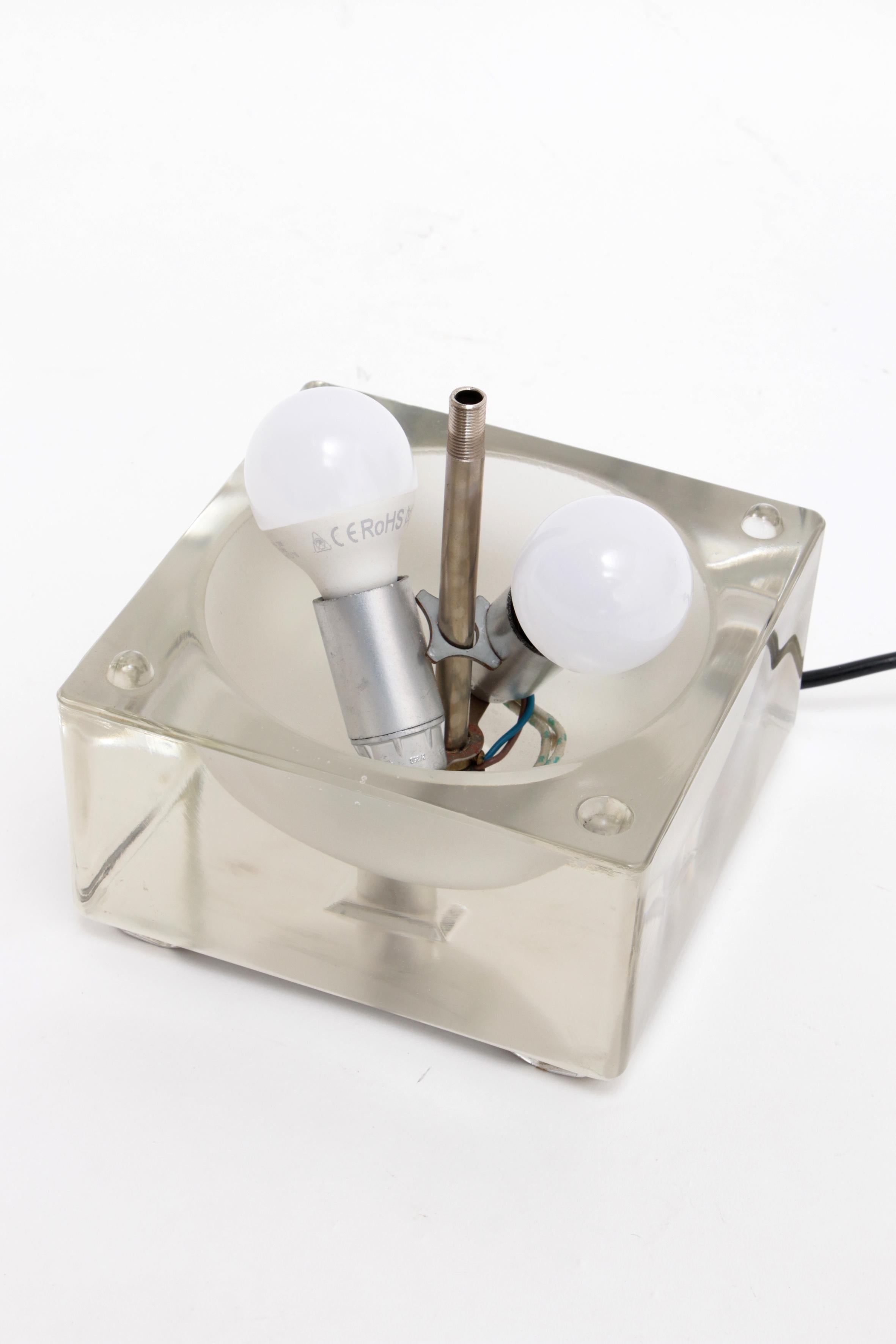 Alessandro Mendini “Cubosfera” Table Lamp Metal Crome Glass 1968 Italy 5