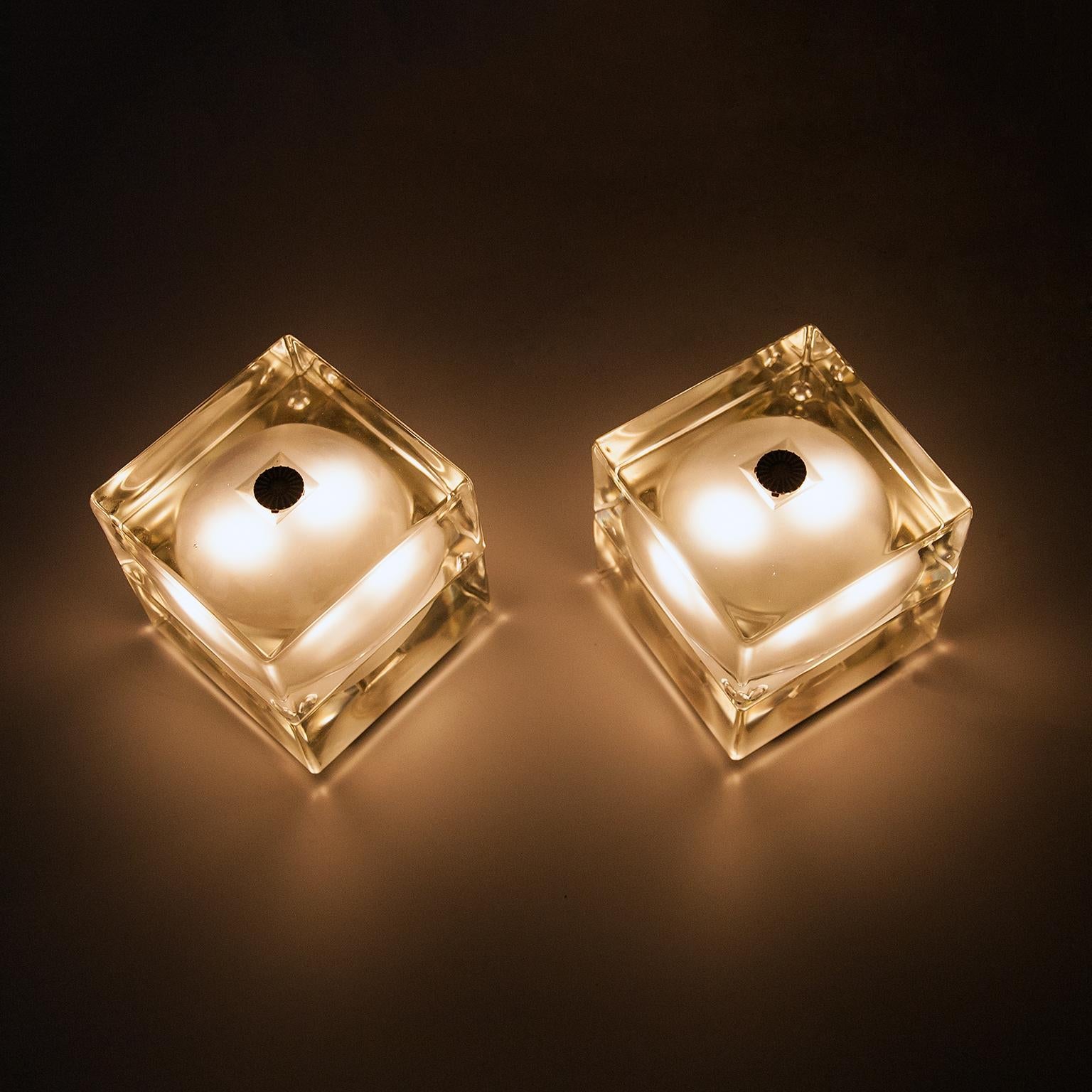 Alessandro Mendini Cubosferra Table Lamp 1968 Set of Two 3
