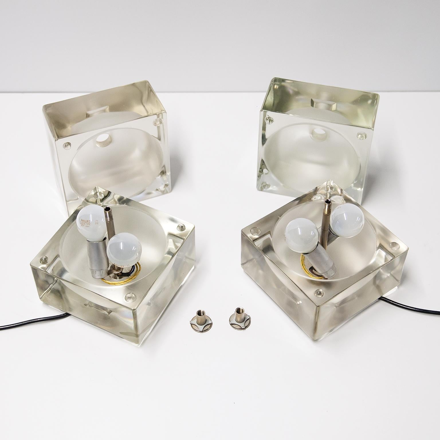 Alessandro Mendini Cubosferra Table Lamp 1968 Set of Two 1