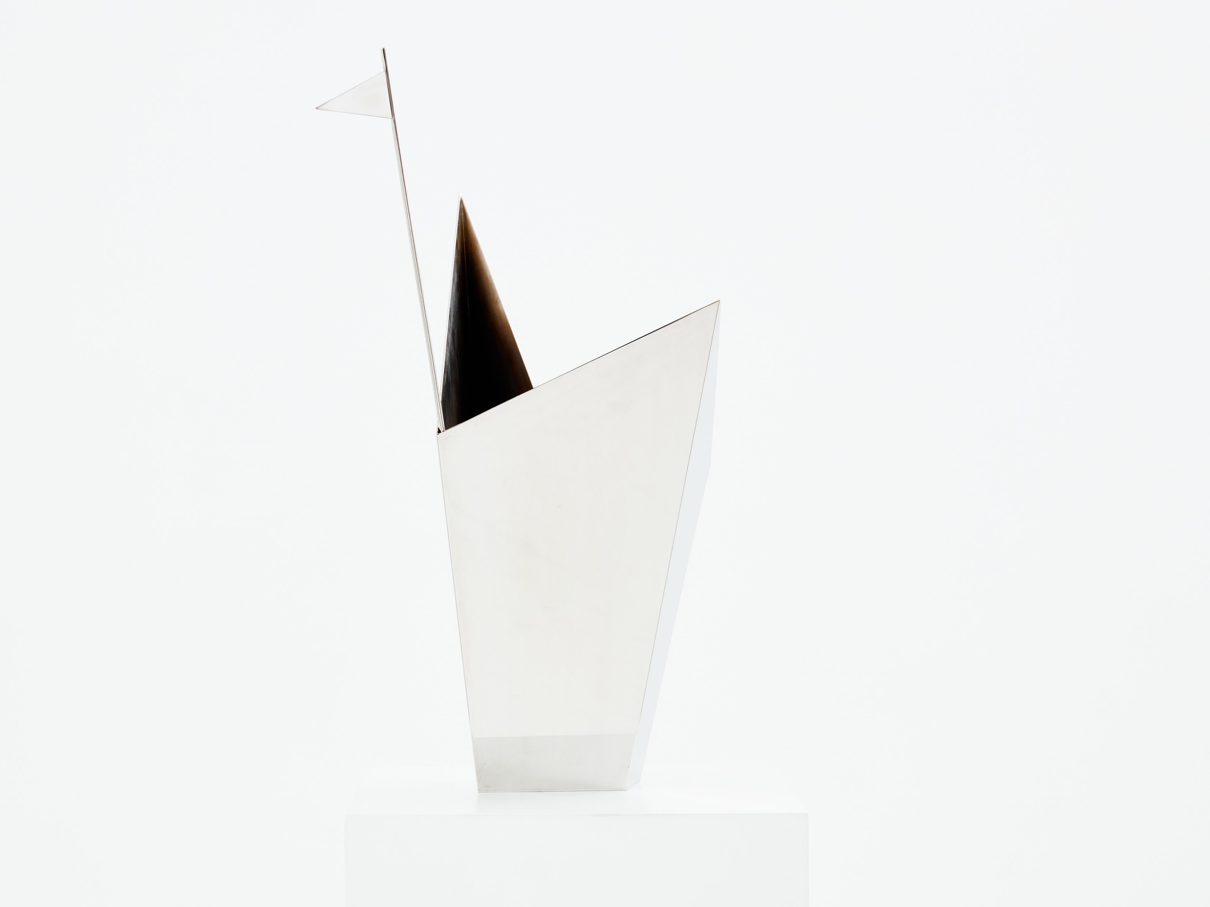 Alessandro Mendini for Cleto Munari silver plated vase 2014  For Sale 2