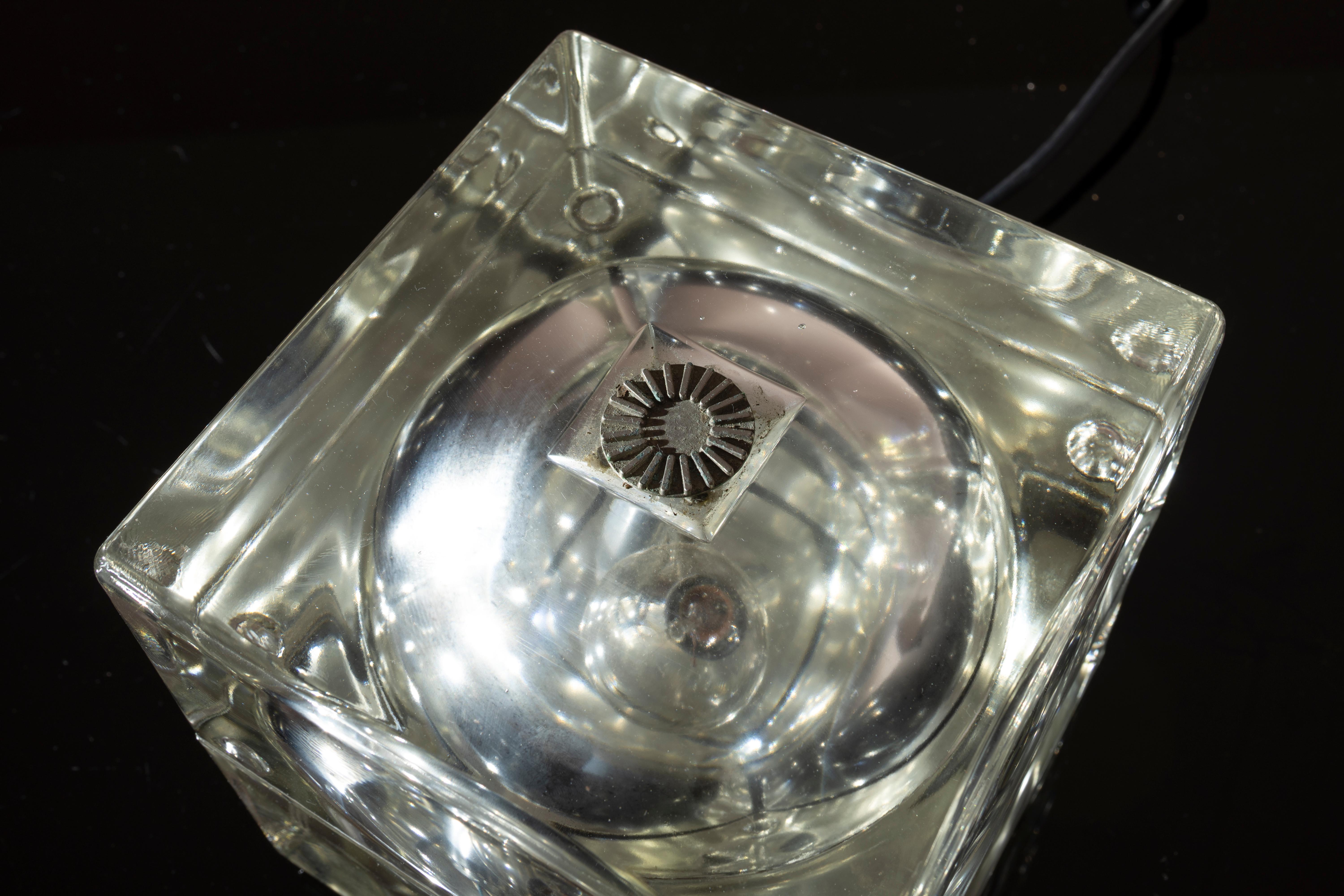 Tischleuchte „Cubosfera“ aus Glas und Metall von Alessandro Mendini von Fidenza Vetraria im Angebot 6